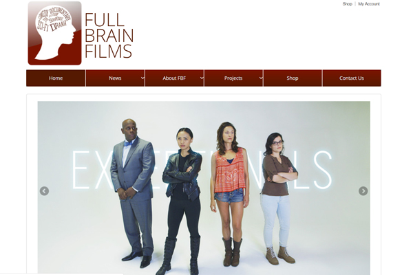 Full Brain Films LLC website, an independent film company in Portland, Oregon